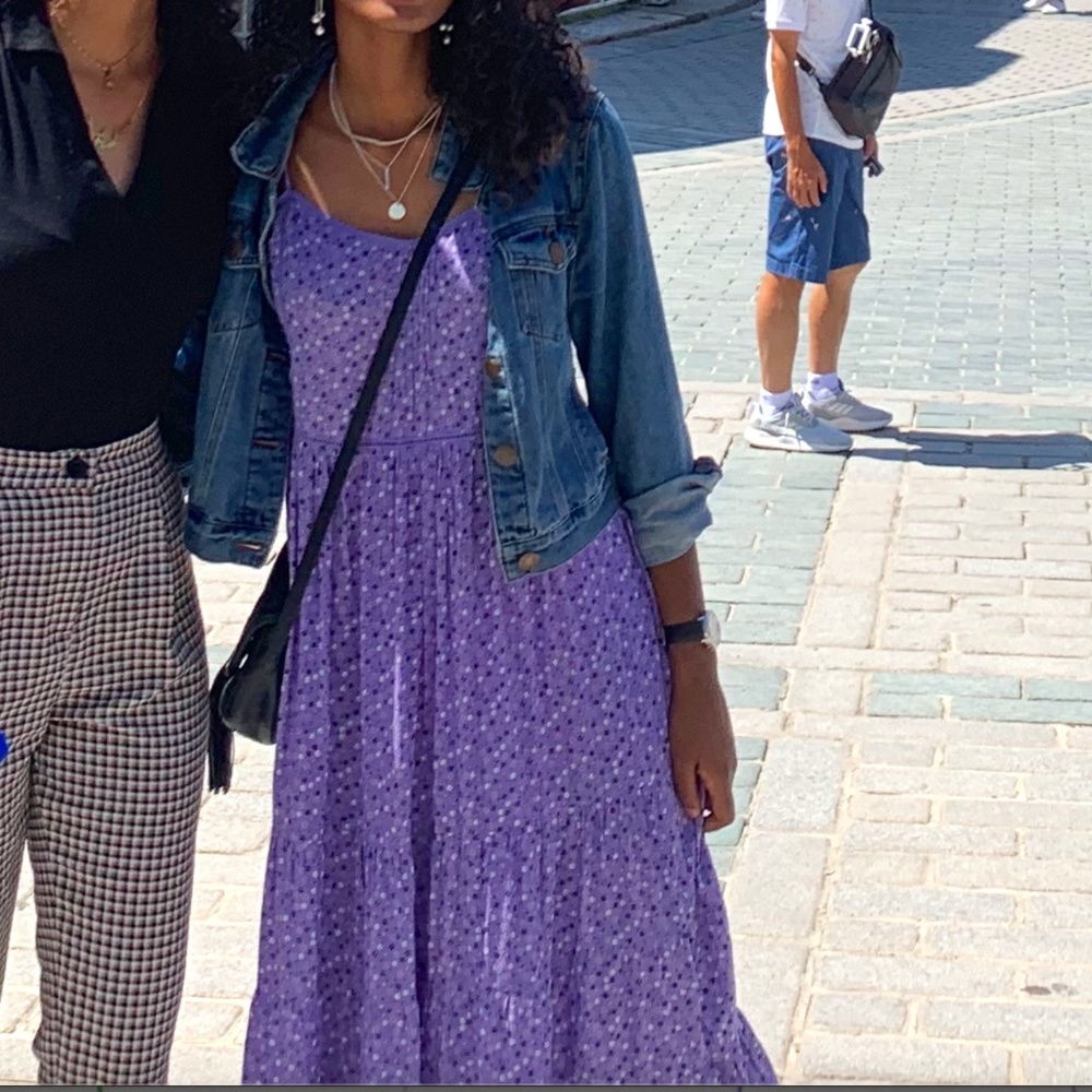 Urban Outfitters Lilac Midi Floral Dress